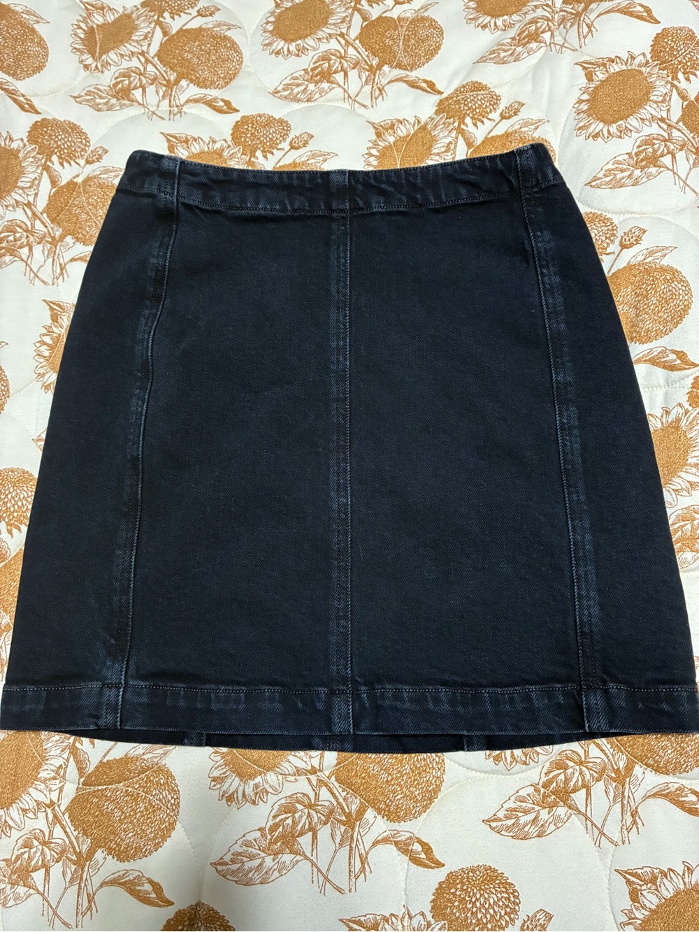 AGOLDE black denim mini skirt